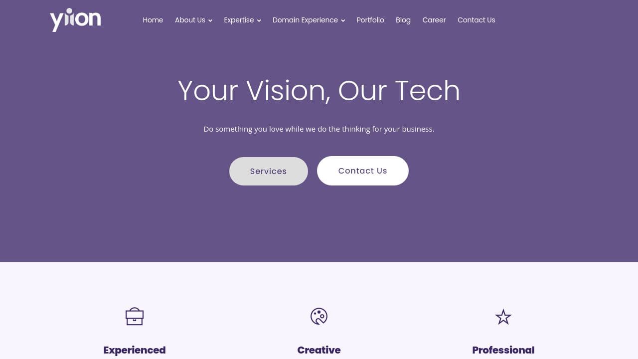 yiion website screenshot