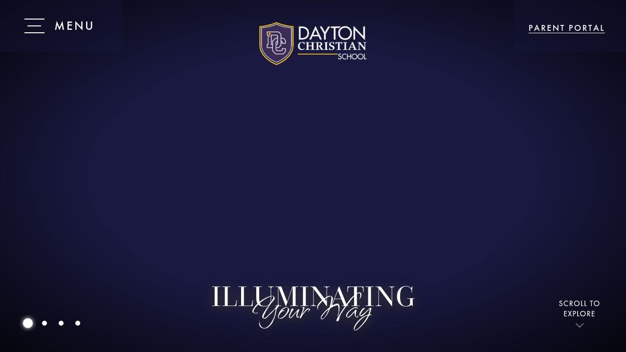 Dayton Christian School website screenshot