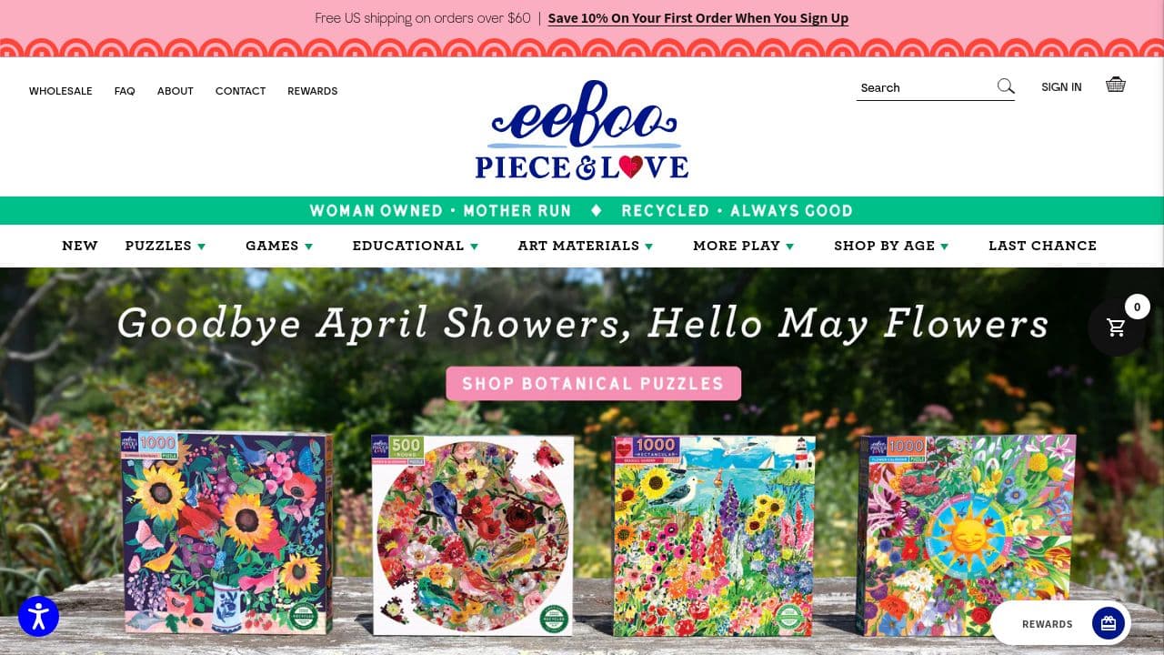 eeBoo website screenshot