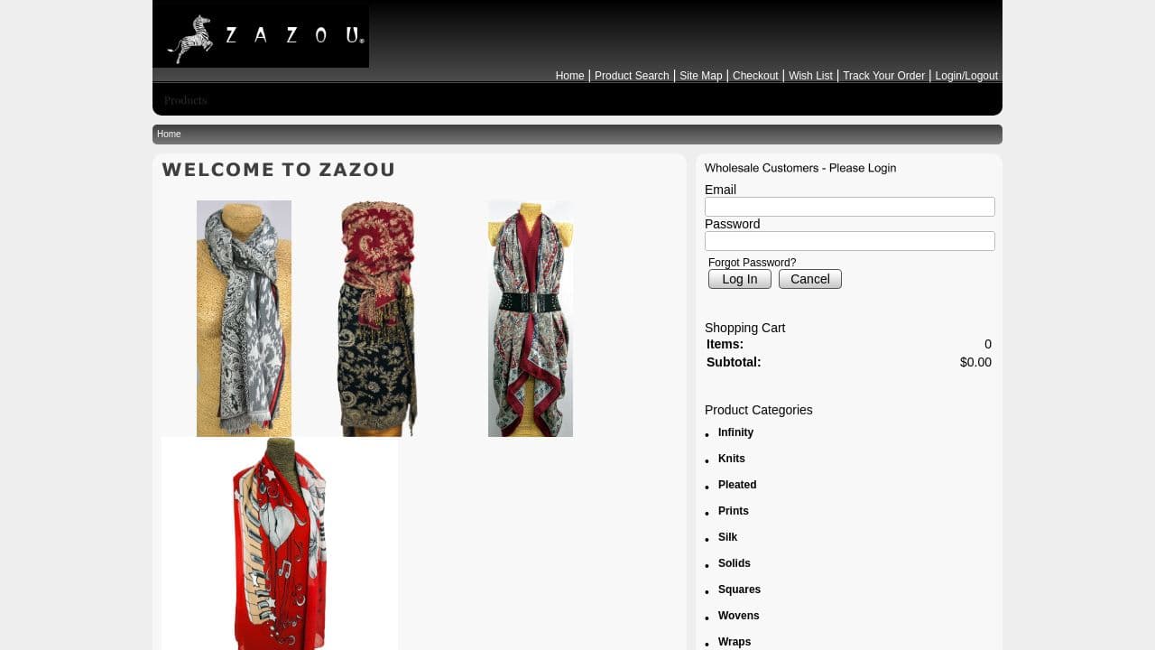 ZAZOU website screenshot
