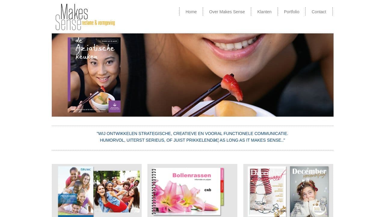 Makes Sense website screenshot