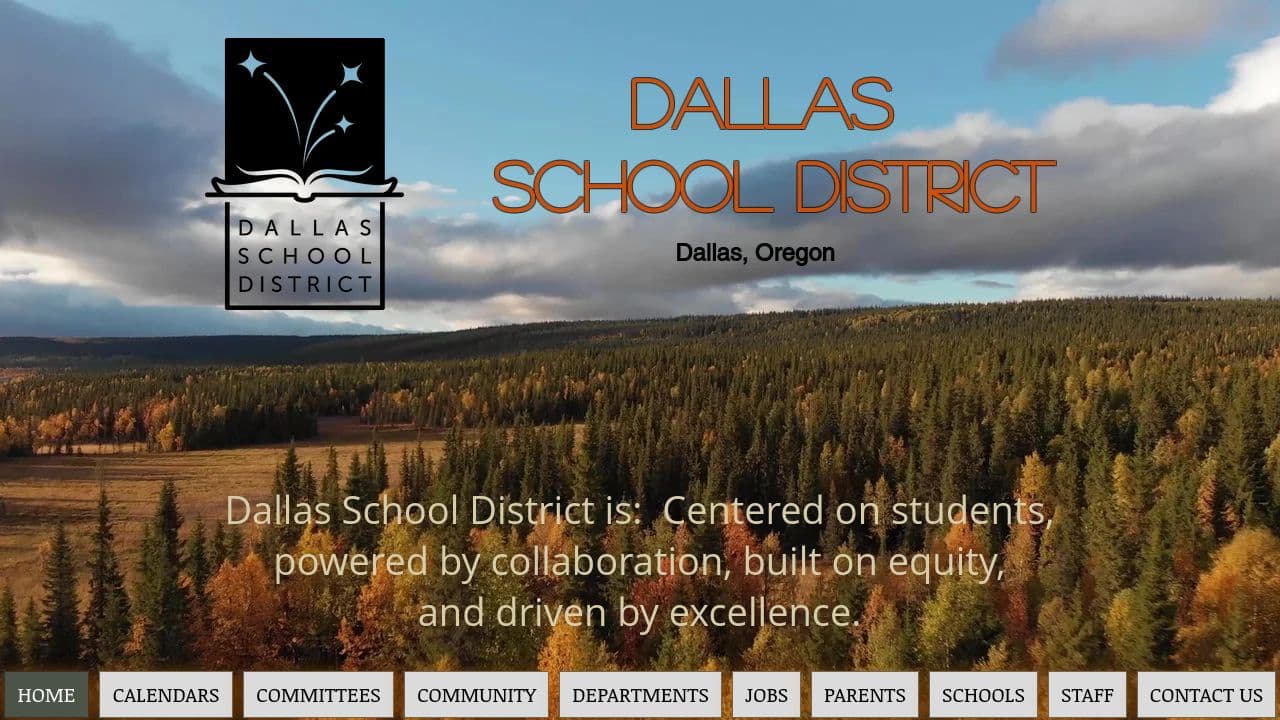Dallas High School website screenshot