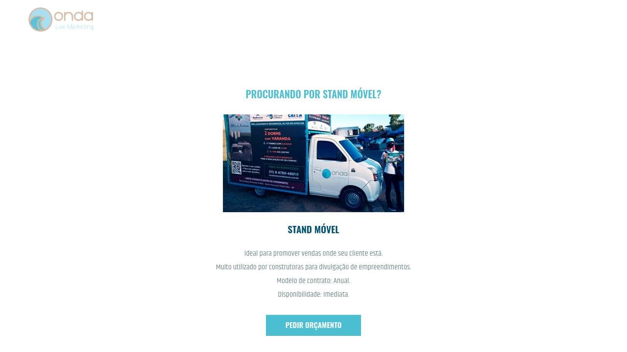 Onda Mídia Truck website screenshot