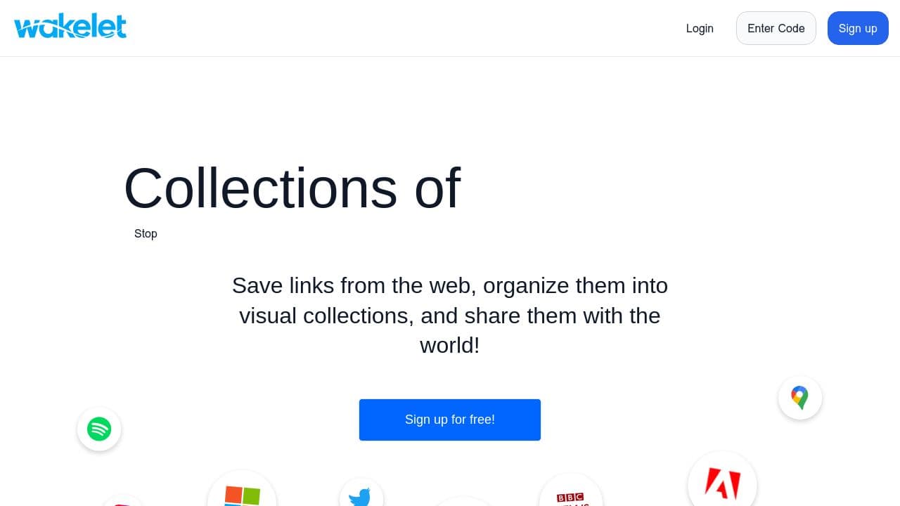 Wakelet website screenshot