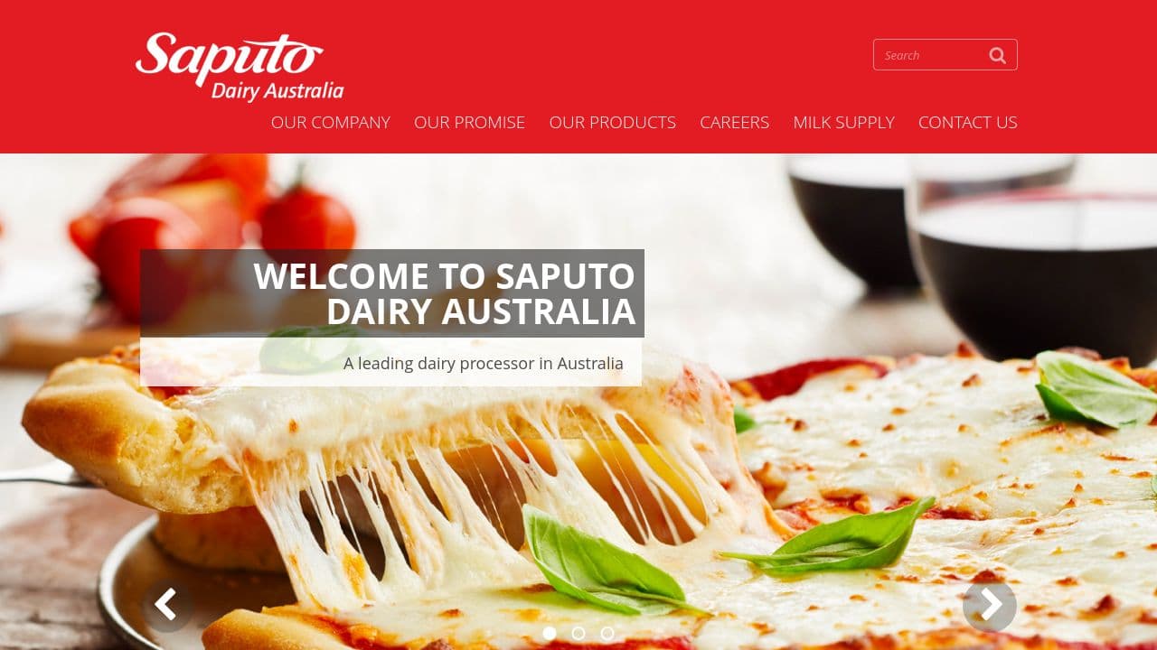Warrnambool Cheese and Butter website screenshot