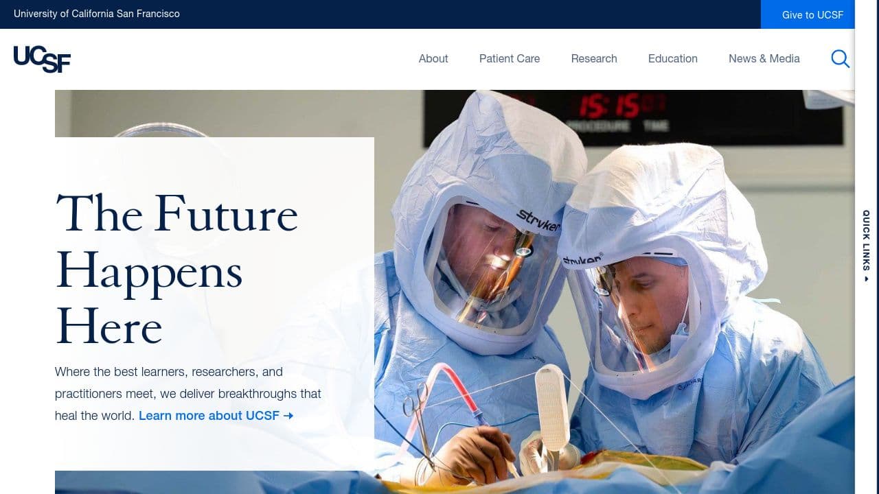 UCSF Innovation Ventures website screenshot