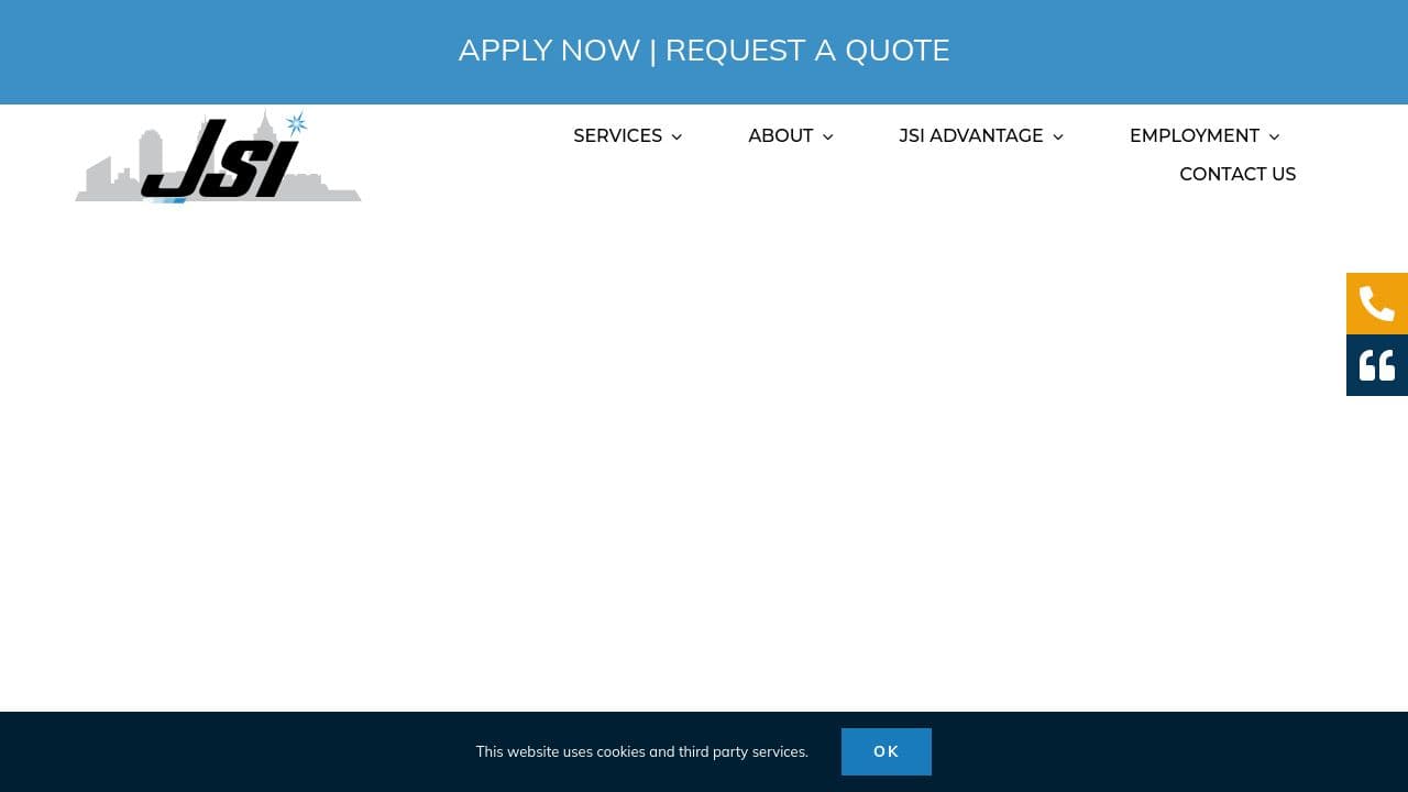 JSI Janitorial  website screenshot