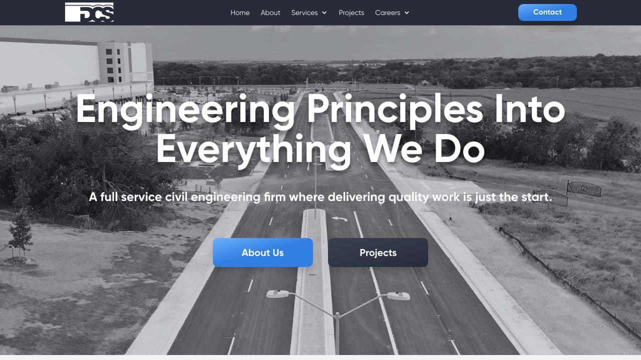 DCS website screenshot