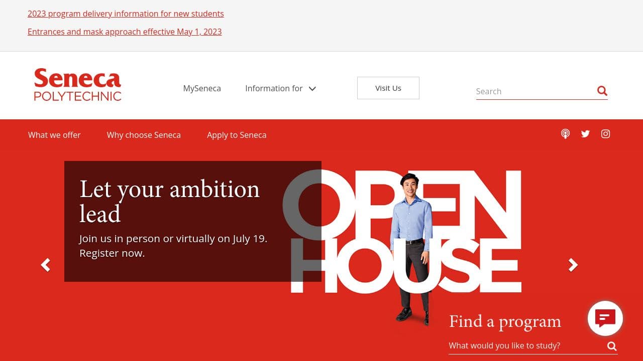 NCS website screenshot