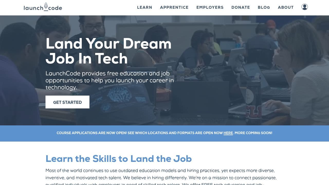 LaunchCode website screenshot
