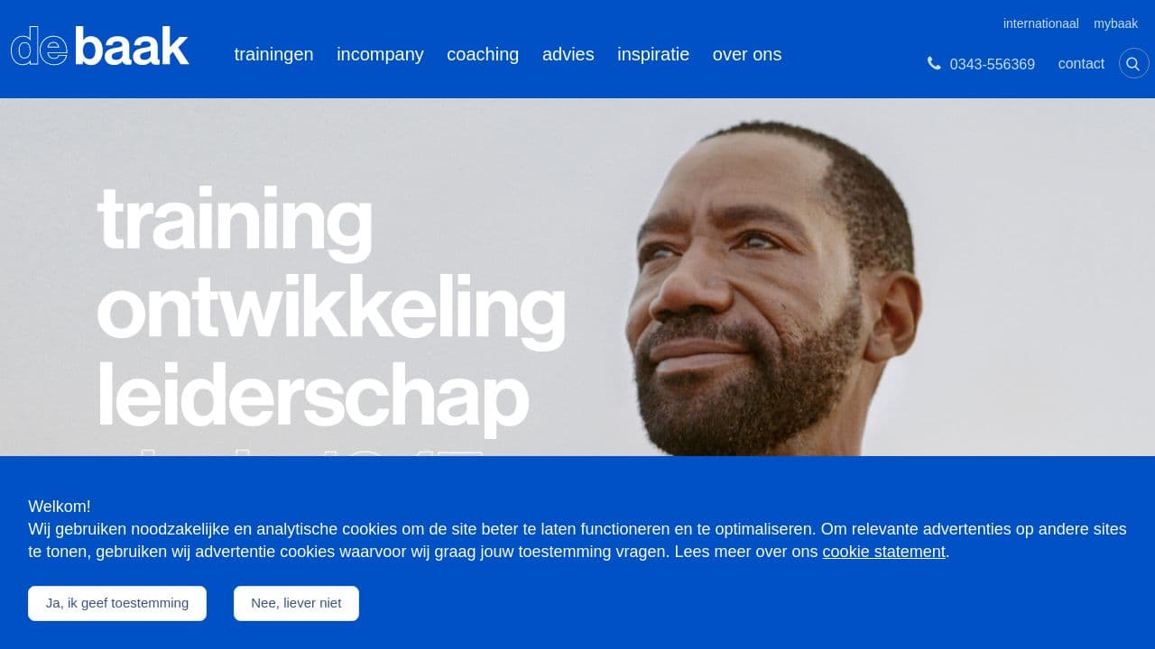 de Baak website screenshot