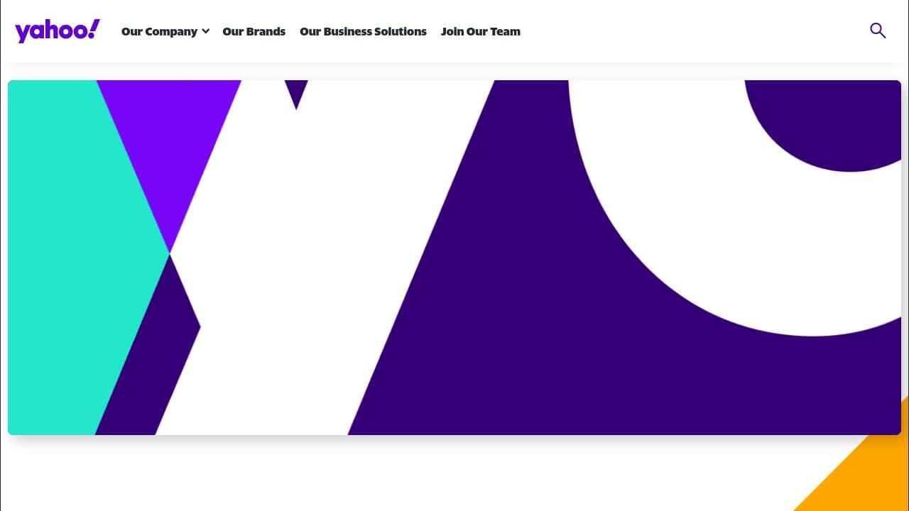 Yahoo website screenshot