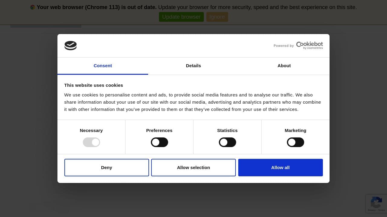Vander Haeghen website screenshot