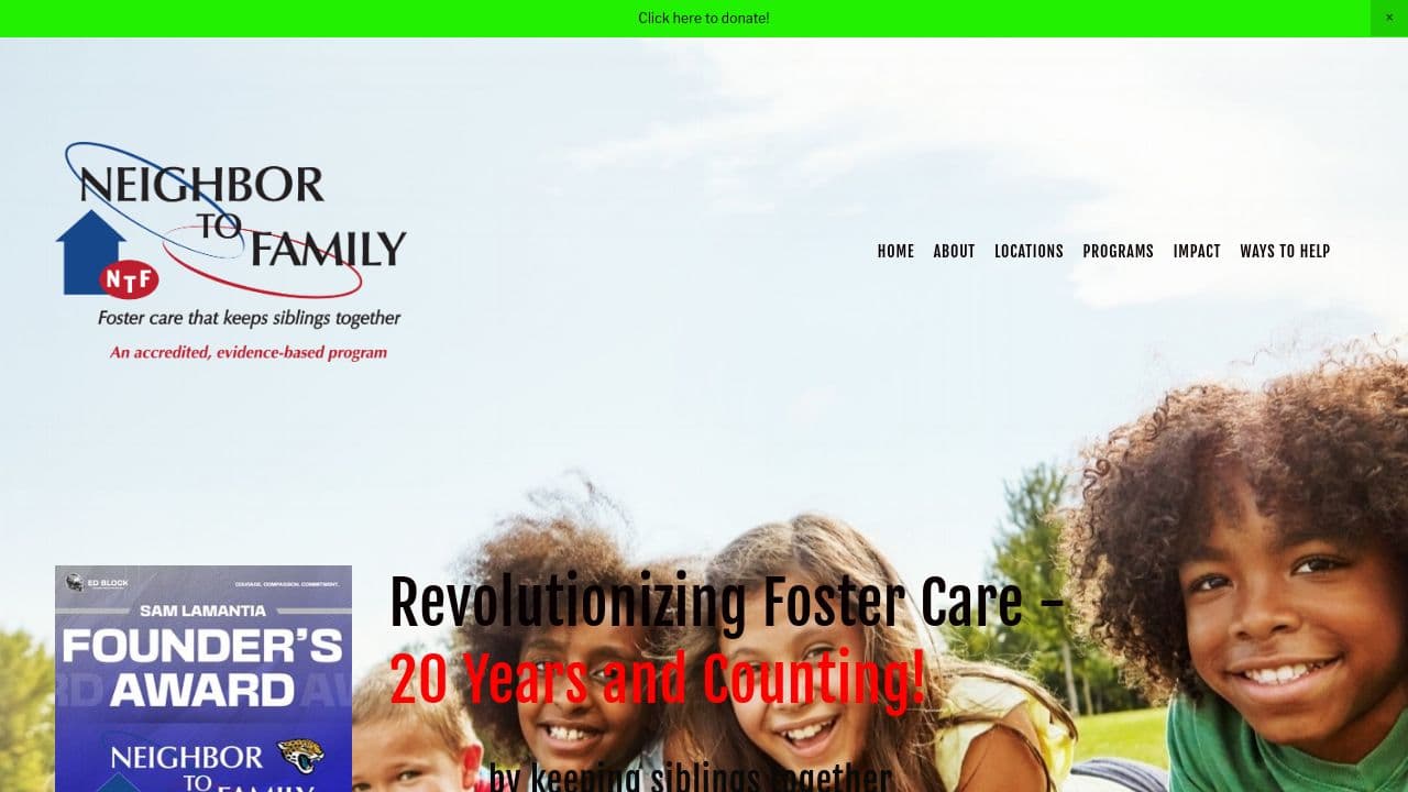 Neighbor To Family website screenshot