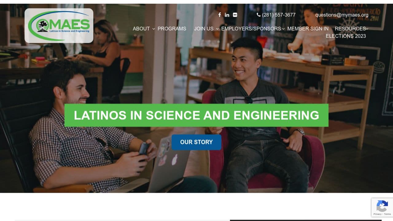 MAES - Latinos in Science and Engineering  website screenshot