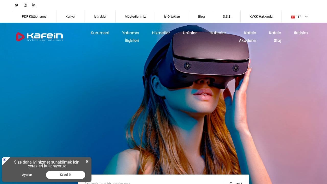 Kafein Technology Solutions website screenshot