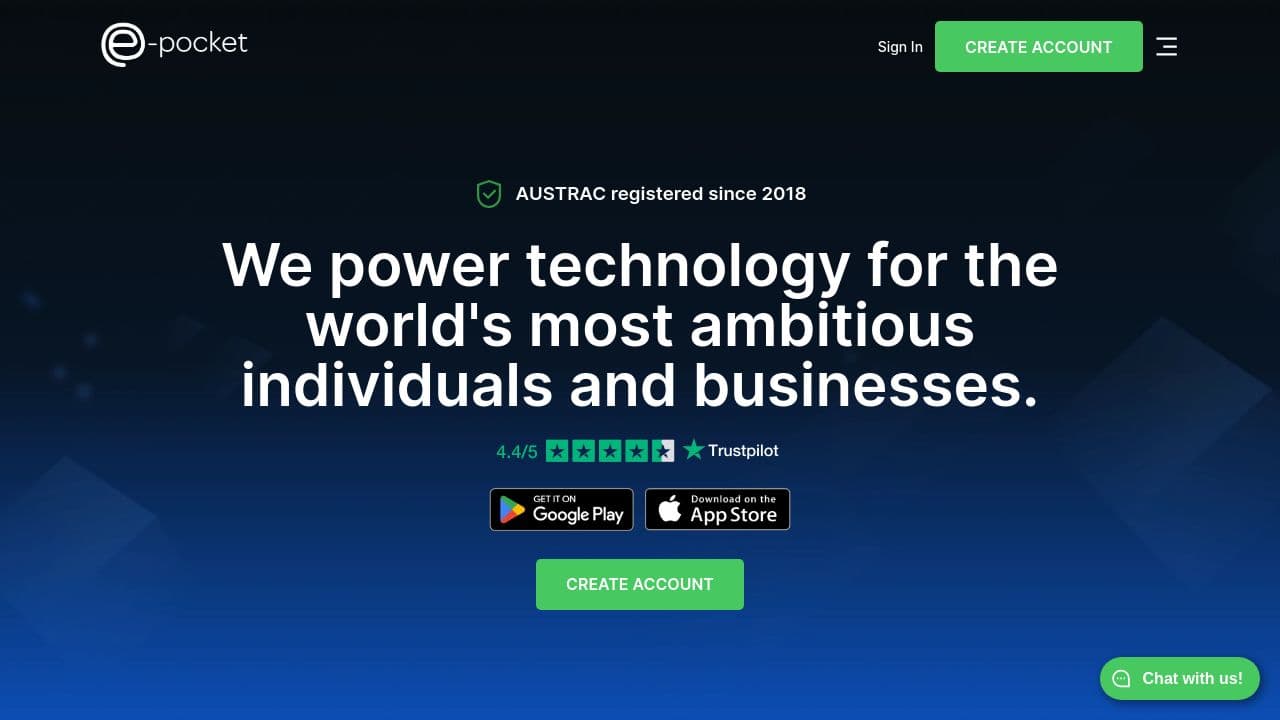 e-Pocket website screenshot