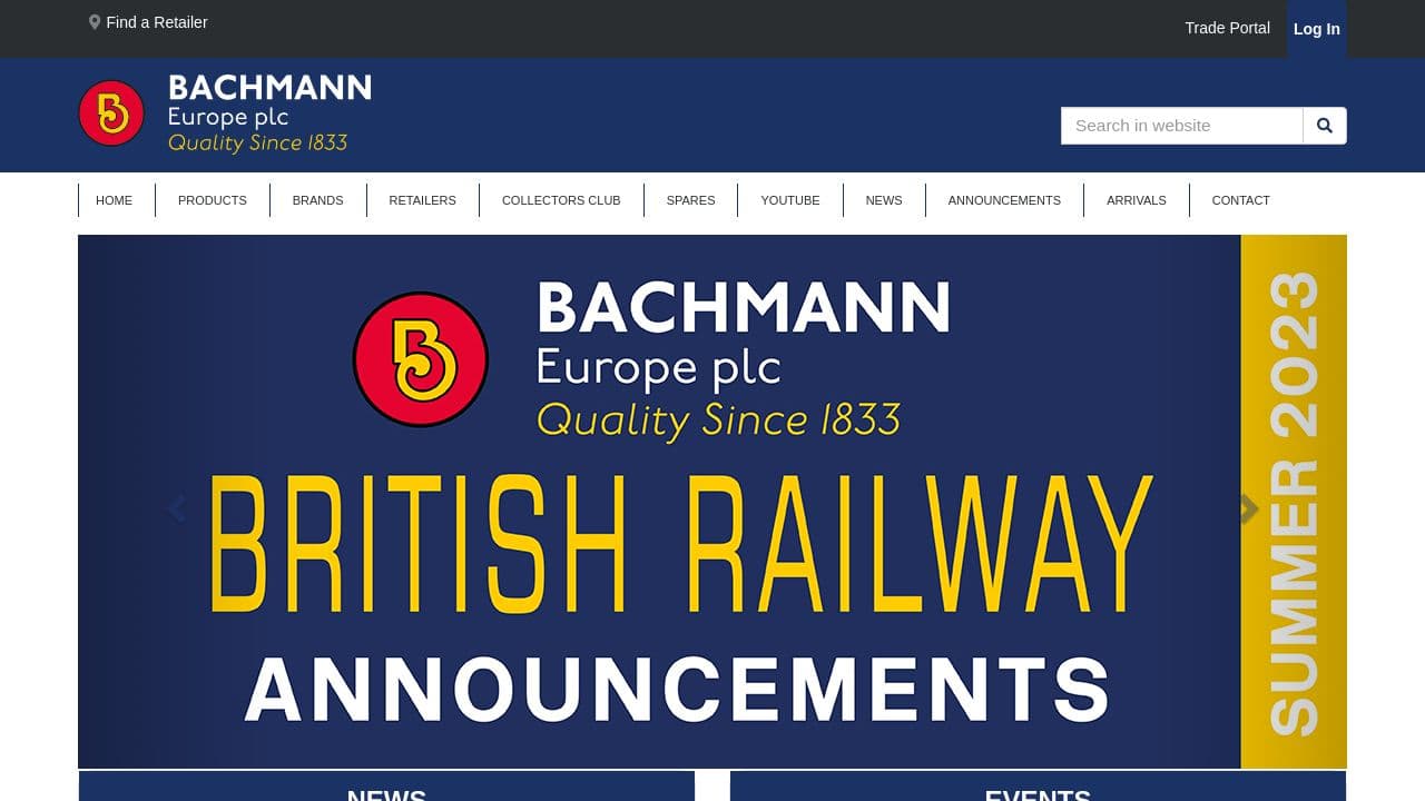 BACHMANN EUROPE PLC website screenshot