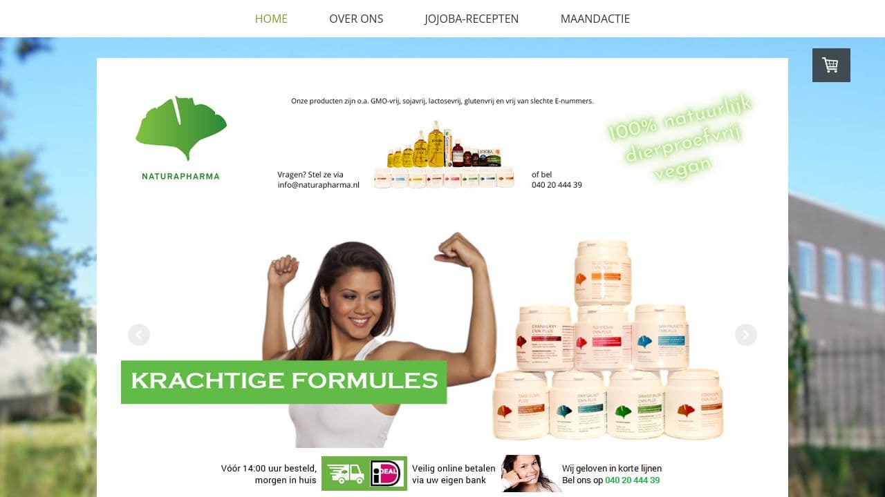 Naturapharma BV website screenshot
