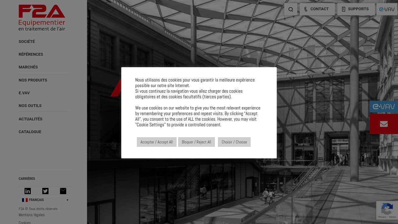 F2A website screenshot