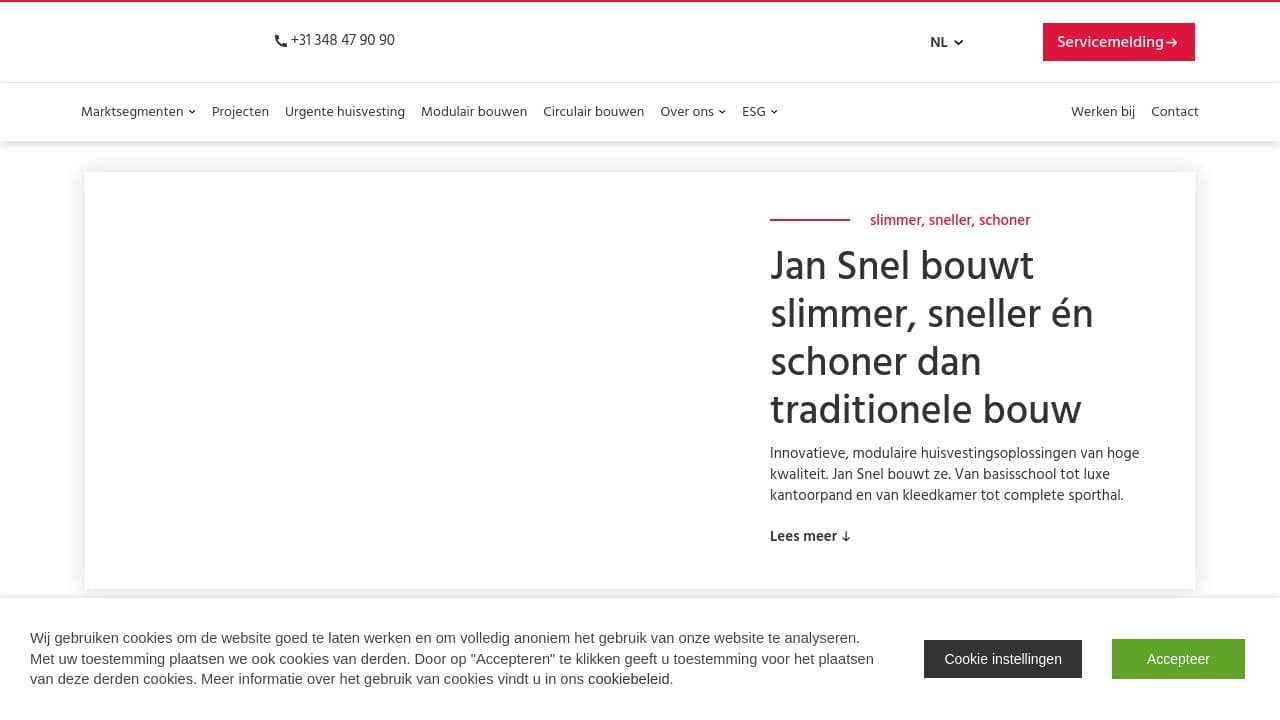 Jan Snel website screenshot