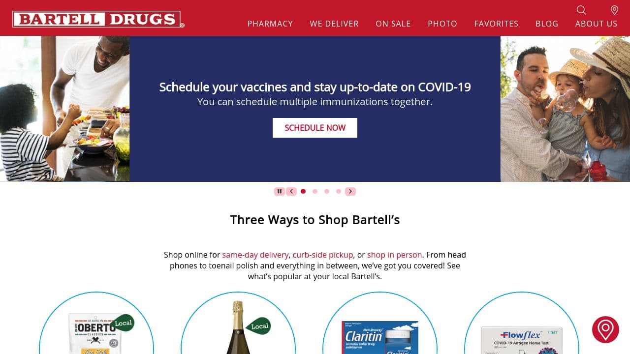 Bartell Drugs website screenshot
