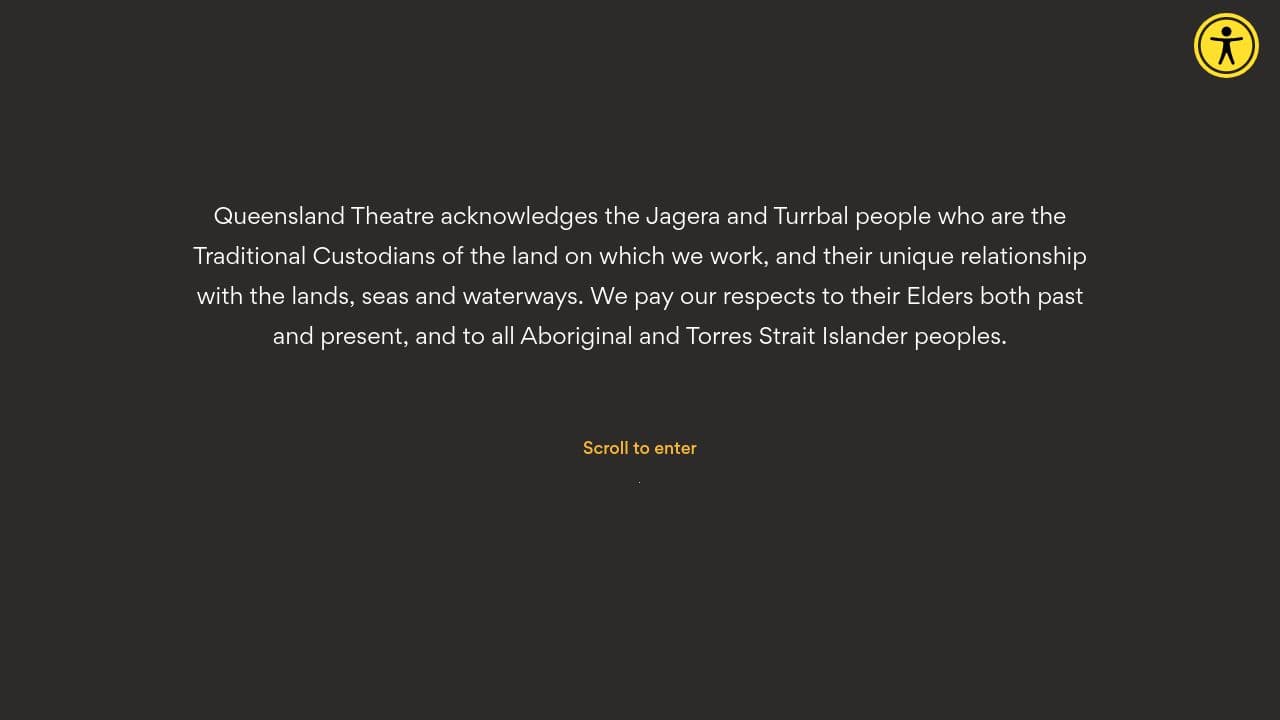 Queensland Theatre website screenshot