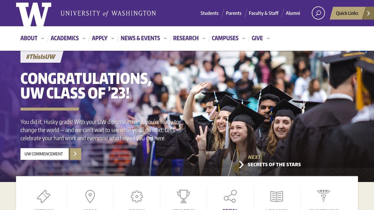 University of Washington School of Law website screenshot