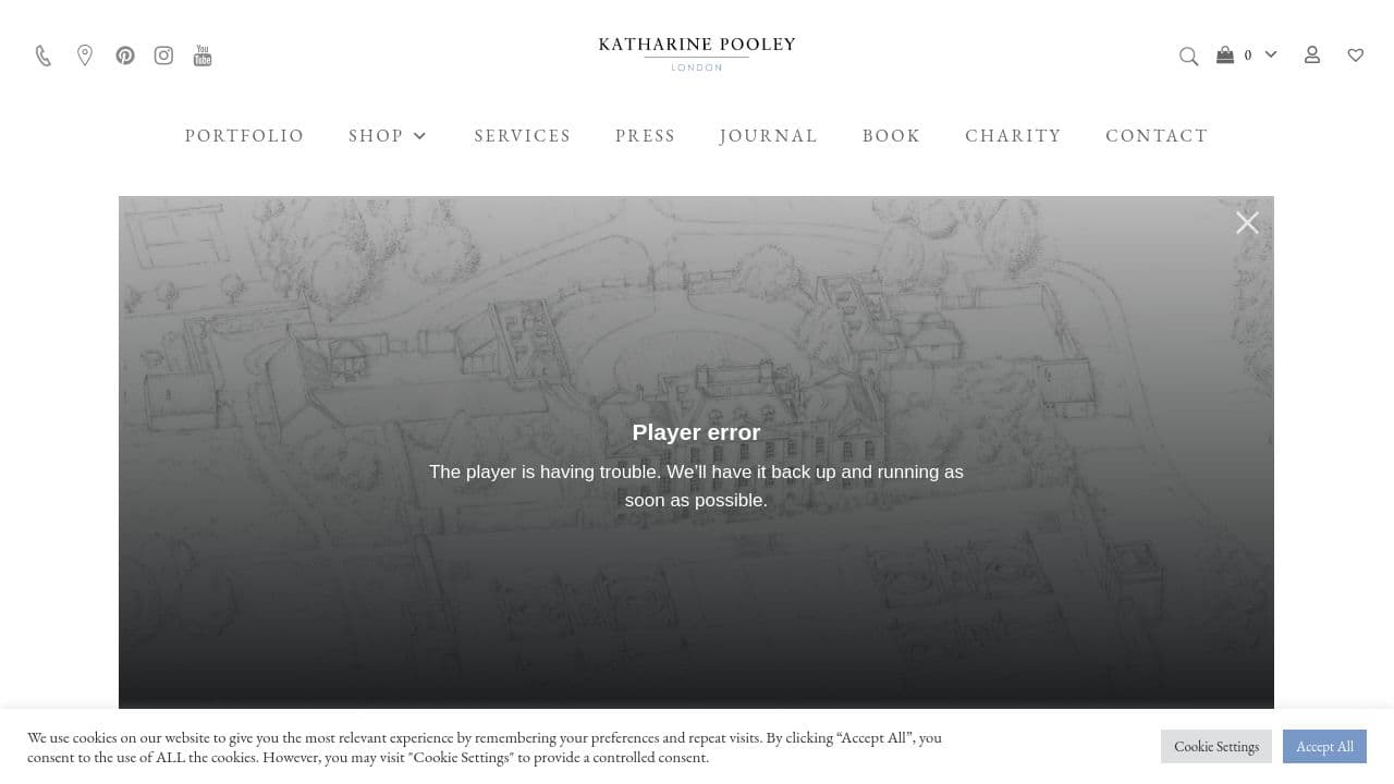 Katharine Pooley Design Studio  website screenshot