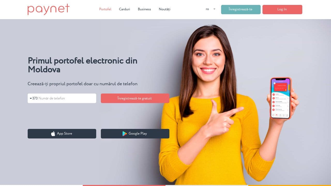 Paynet website screenshot