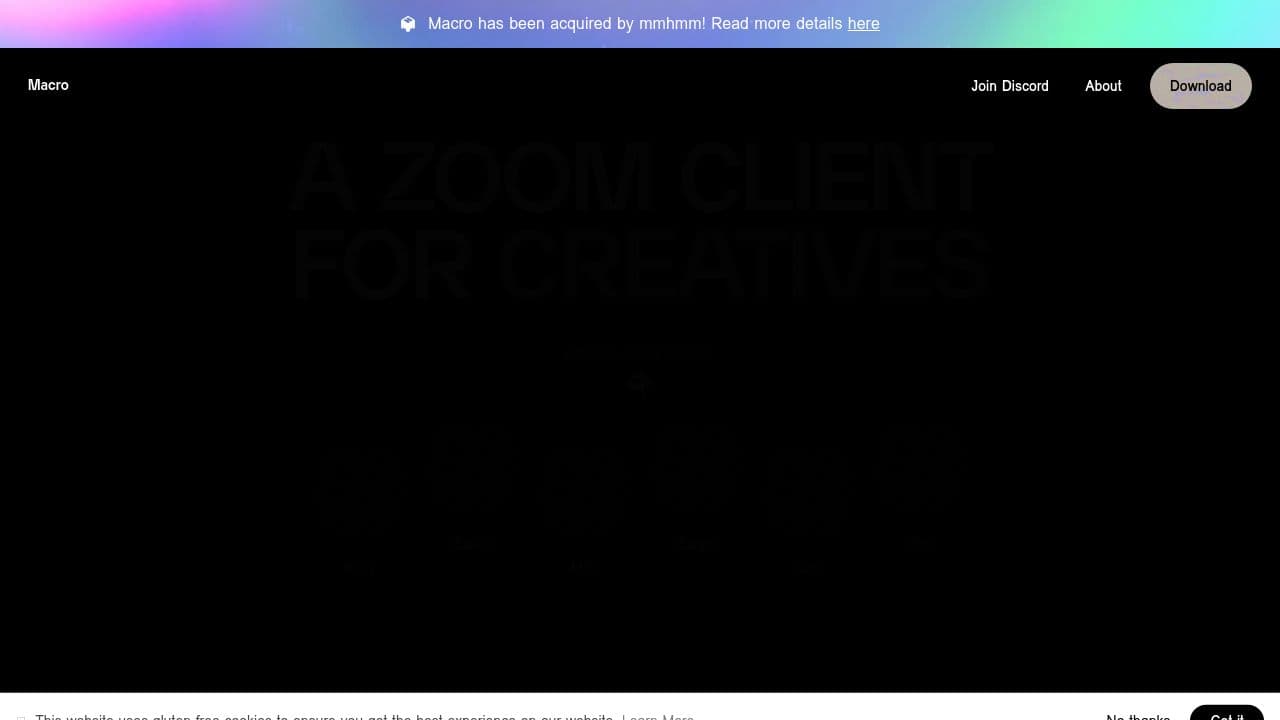 Macro website screenshot