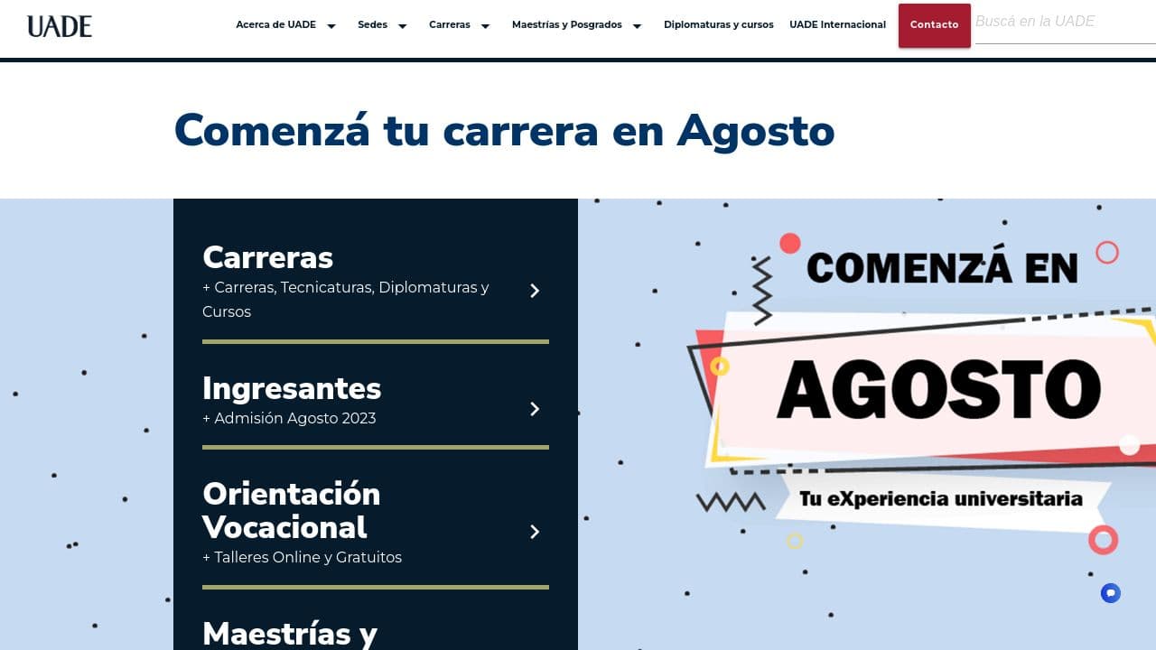 UADE website screenshot