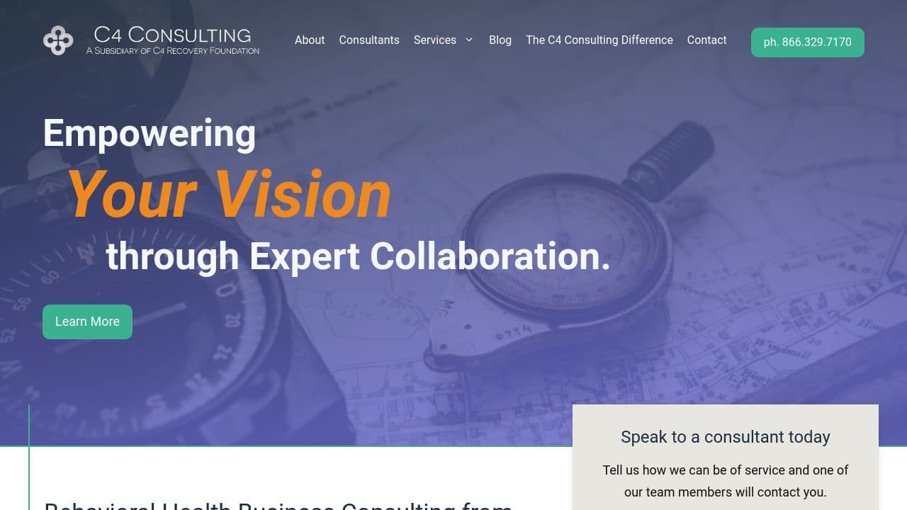 C4 Consulting website screenshot